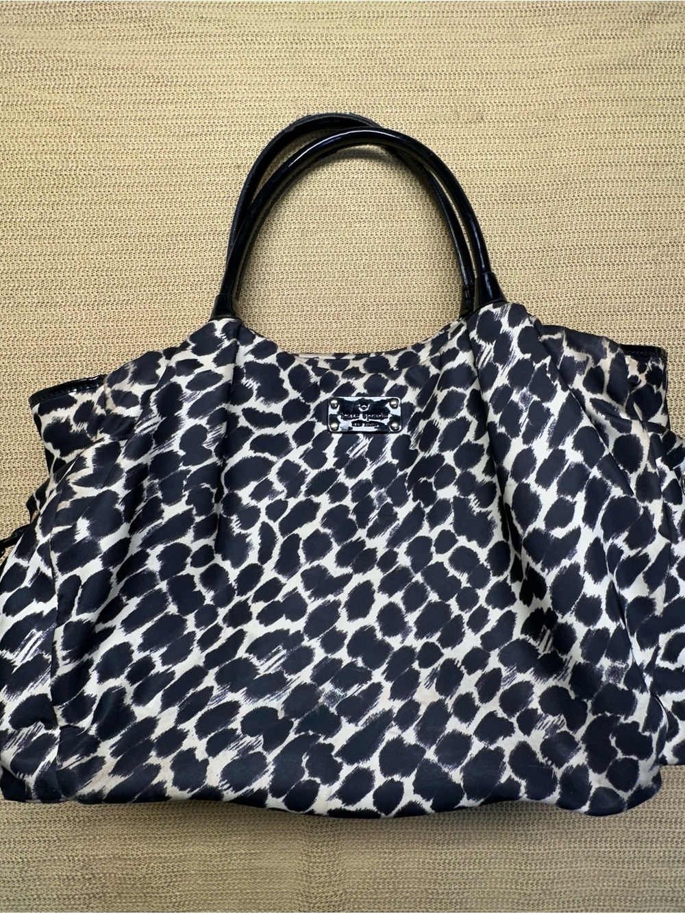 kate spade Black and White Leopard Print Tote